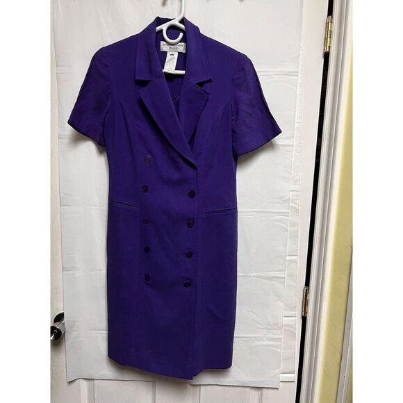 BPR) Jones New York Double Breasted Short Sleeve Blazer Dress Size 4 Small - Picture 2 of 7